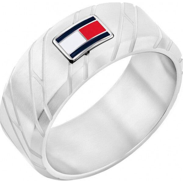 Tommy Hilfiger silver men's ring (British brand)