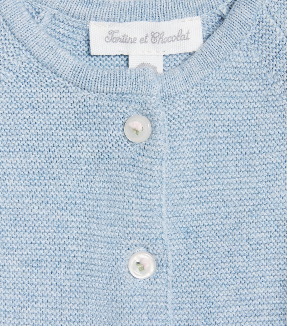 Tartine et Chocolat Cotton Frill-Detail cardigan 1-24 months (British brand)