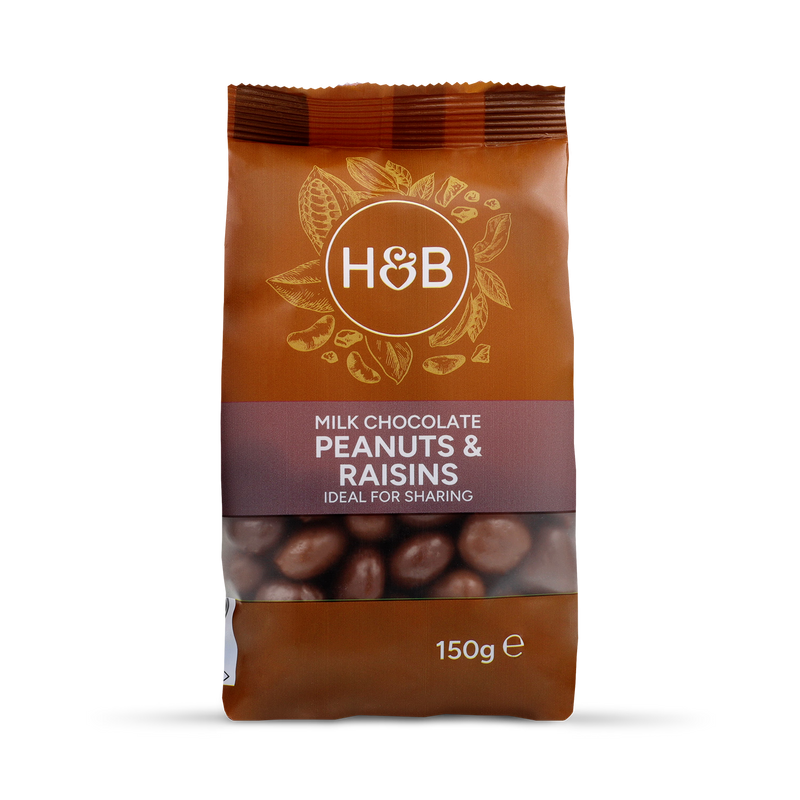 Holland Barrett Milk Chocolate Peanut and Raisins 150g, UK version