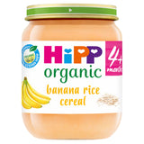 HiPP Organic Banana Rice Cereal Baby Food Jar 4+ Months 125g GOODS Sainsburys   