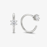 MUCHV gold threader hoop earrings 1cm, UK version