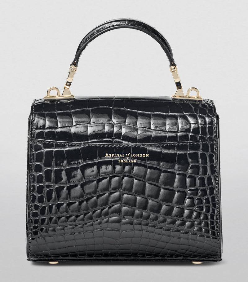 Aspinal of London Mini Mayfair top-handle handbag 14.5x16x8cm, imported from the UK