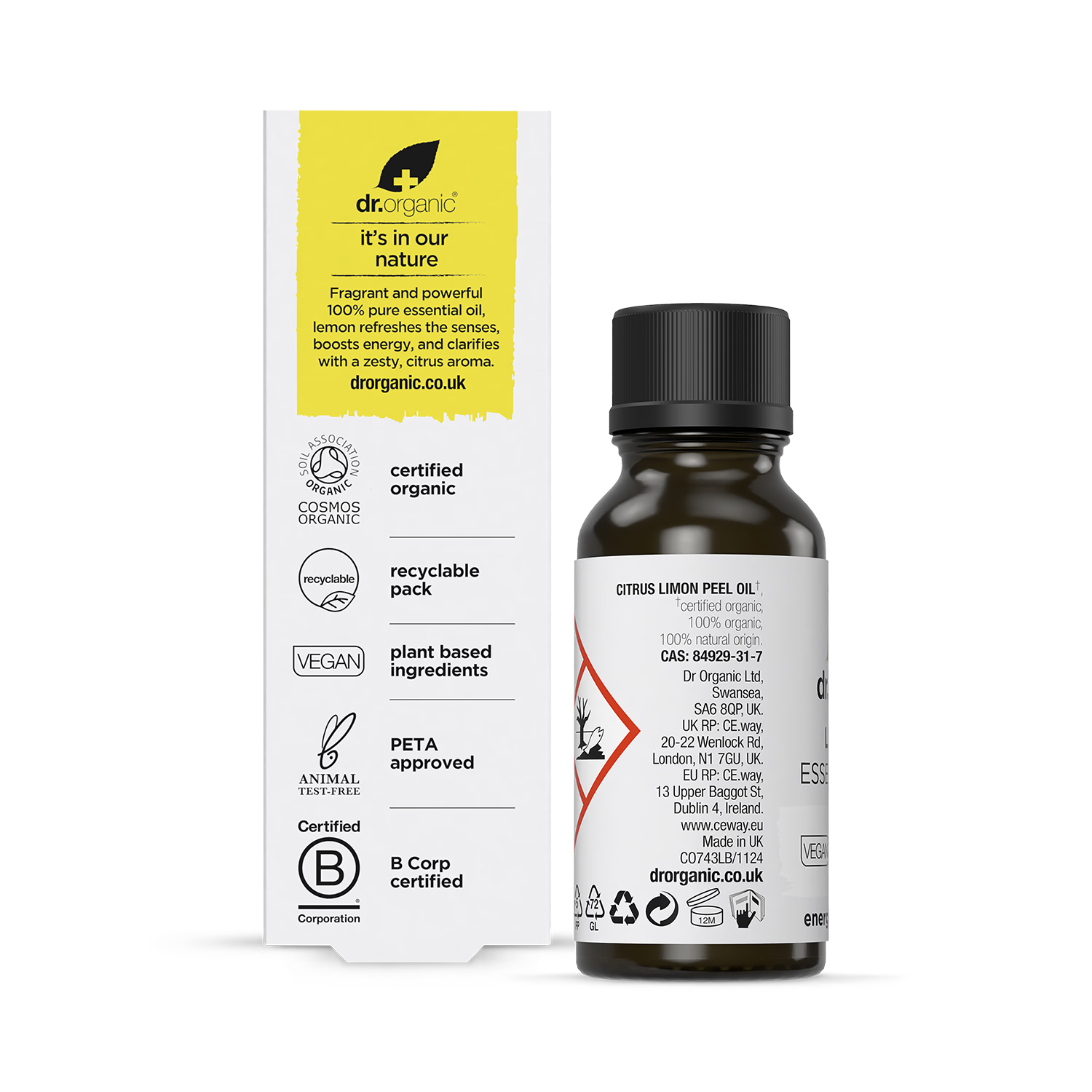 Dr Organic Pure Lemon Essential Oil 10ml - British product