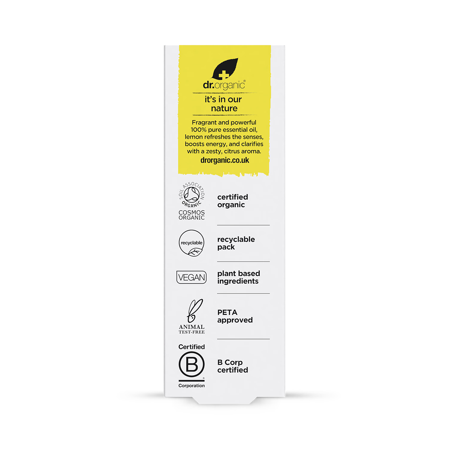Dr Organic Pure Lemon Essential Oil 10ml - British product