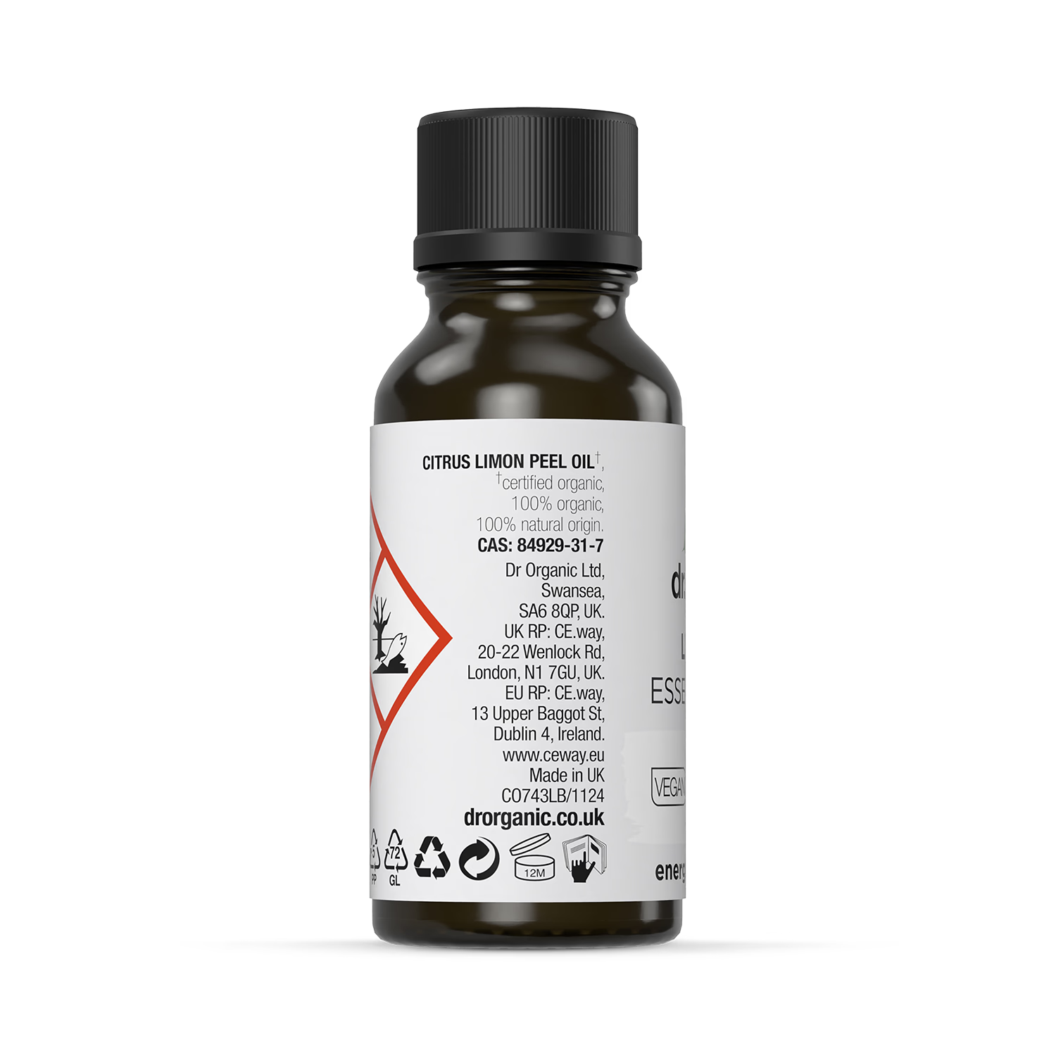 Dr Organic Pure Lemon Essential Oil 10ml - British product