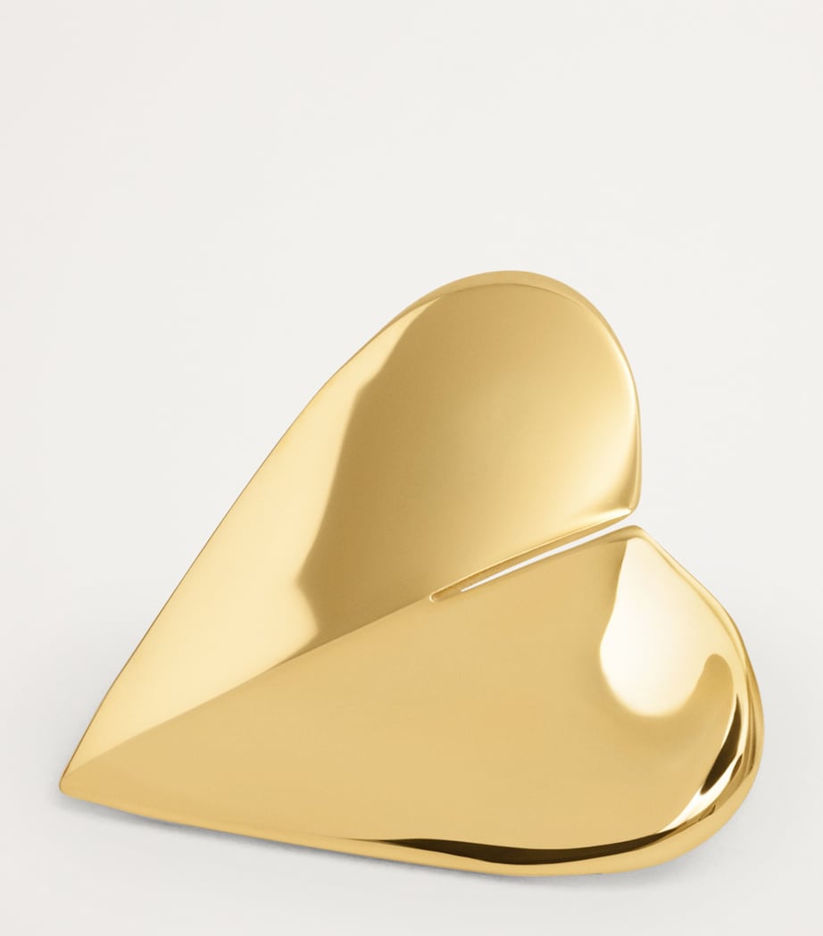 Alaïa Le Coeur mini brass earrings (British brand)