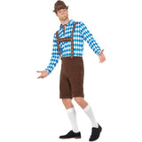 Smiffys Bavarian Beer Man Costume blue and brown lederhosen - British product