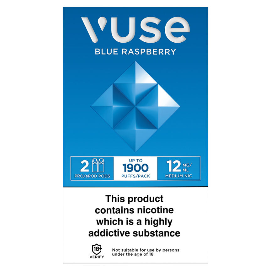 Vuse ePod Pods vPro Blue Raspberry Disposable12mg GOODS ASDA   