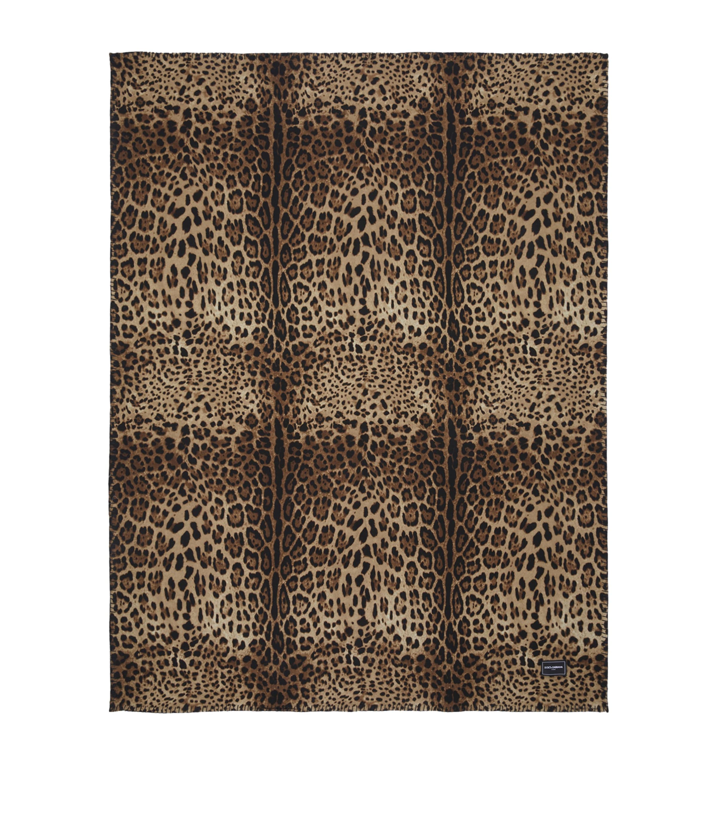 Dolce&Gabbana Wool-Silk Leopardo Blanket 140cm x 180cm - British product