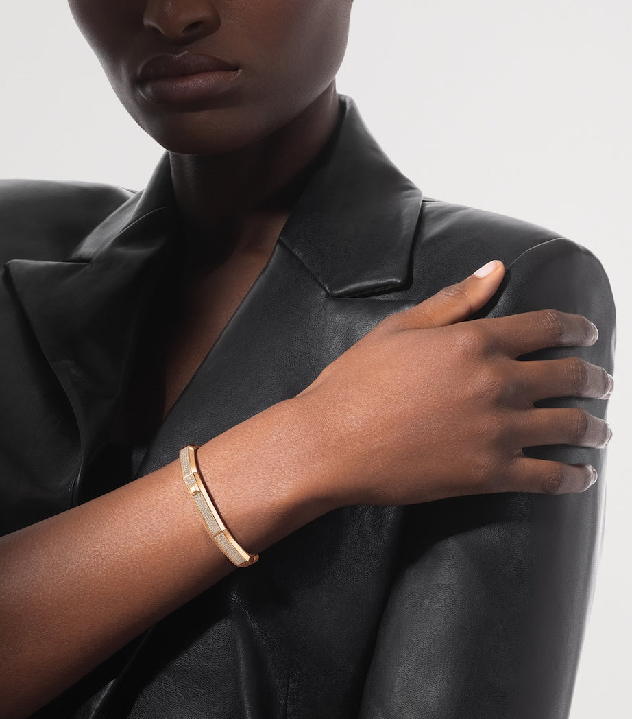 Messika Moderniste gold diamond bangle 1.25ct, imported from the UK