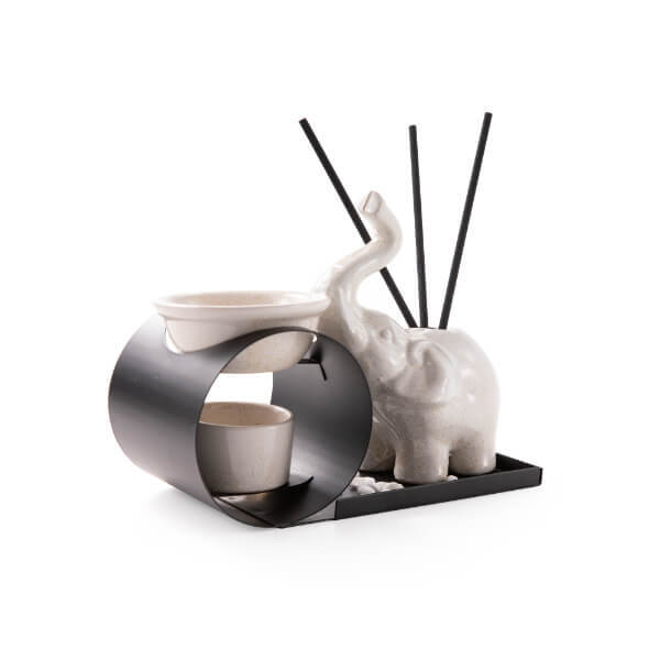 Myga elephant oil burner set ceramic - British product