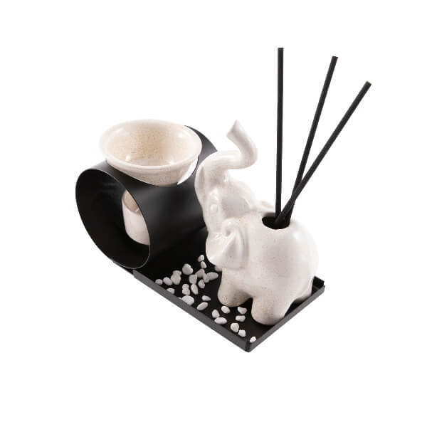 Myga elephant oil burner set ceramic - British product