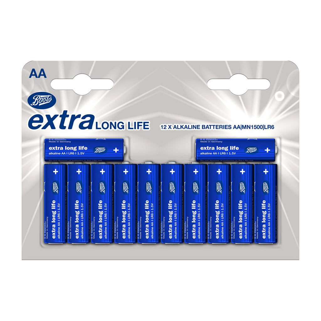 Boots extra lasting batteries AA 12s