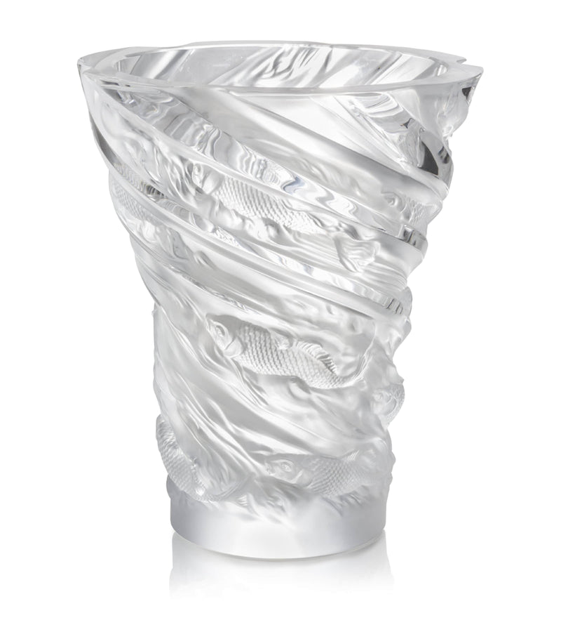 Lalique Koi Fish vase 35cm, UK version