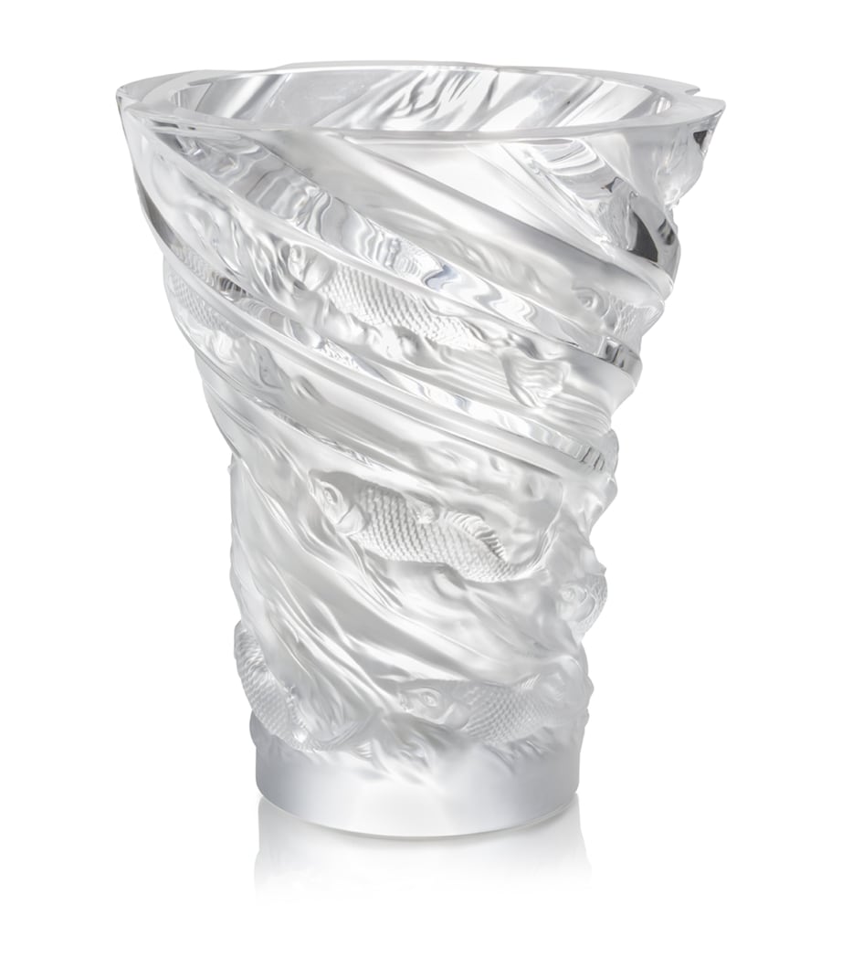 Lalique Koi Fish vase 35cm, UK version