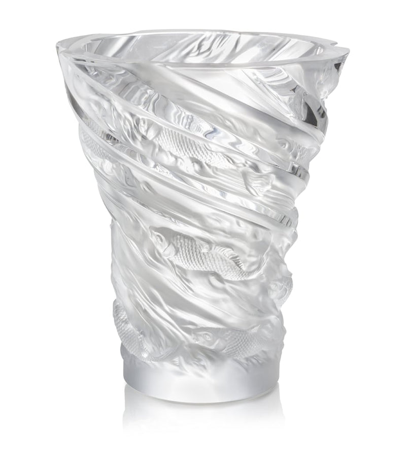Lalique Koi Fish vase 35cm, UK version