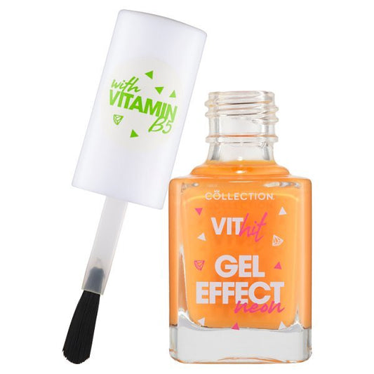 Collection Vit Hit Gel Effect Neon Nail Polish Orange Pow 3 GOODS Superdrug   