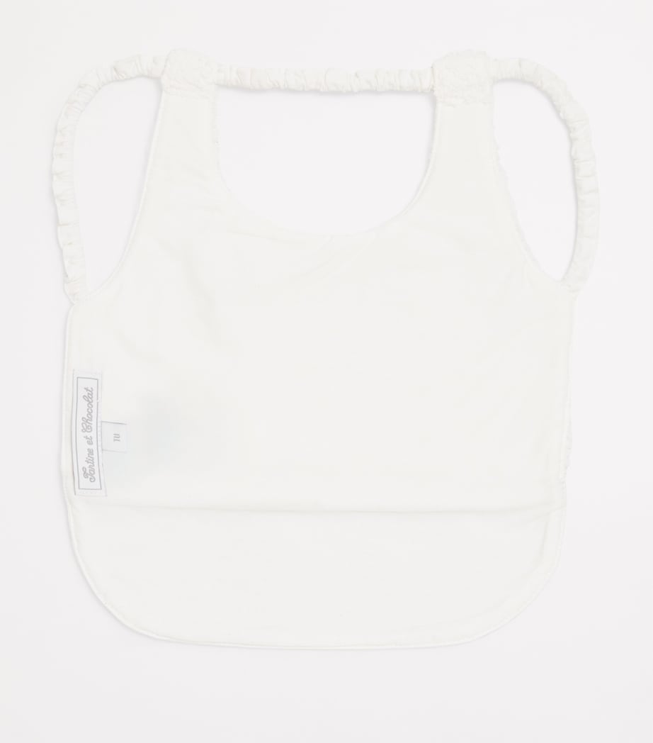Tartine et Chocolat embroidered star baby bib with straps, UK version