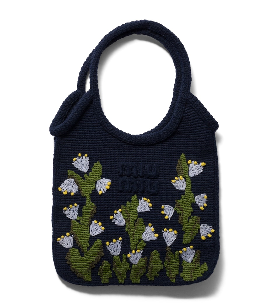 Miu Miu cotton crochet Ivy tote bag, UK version