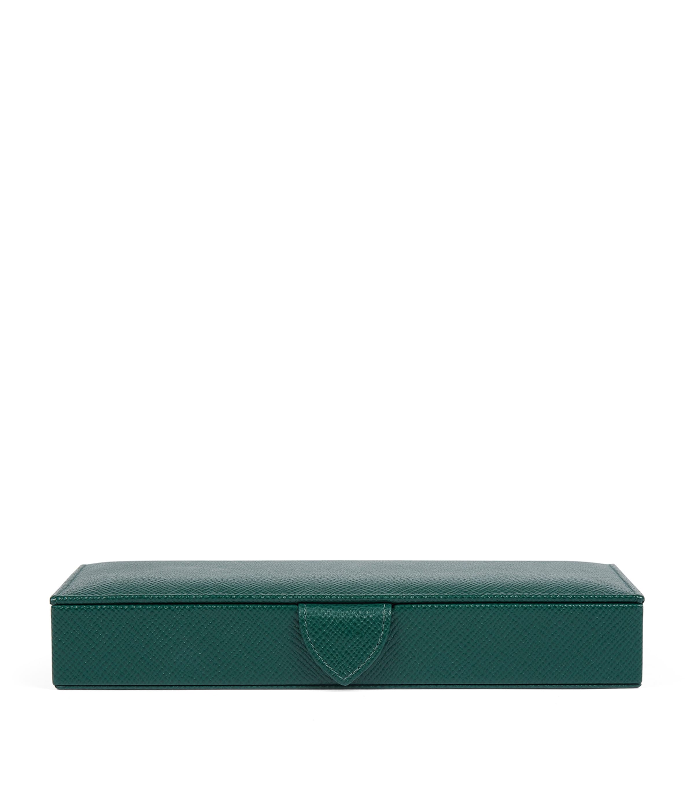 Smythson Leather Panama Cufflink Box (British brand)