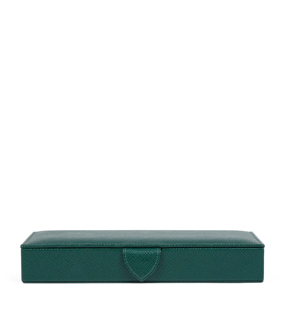 Smythson Leather Panama Cufflink Box (British brand)