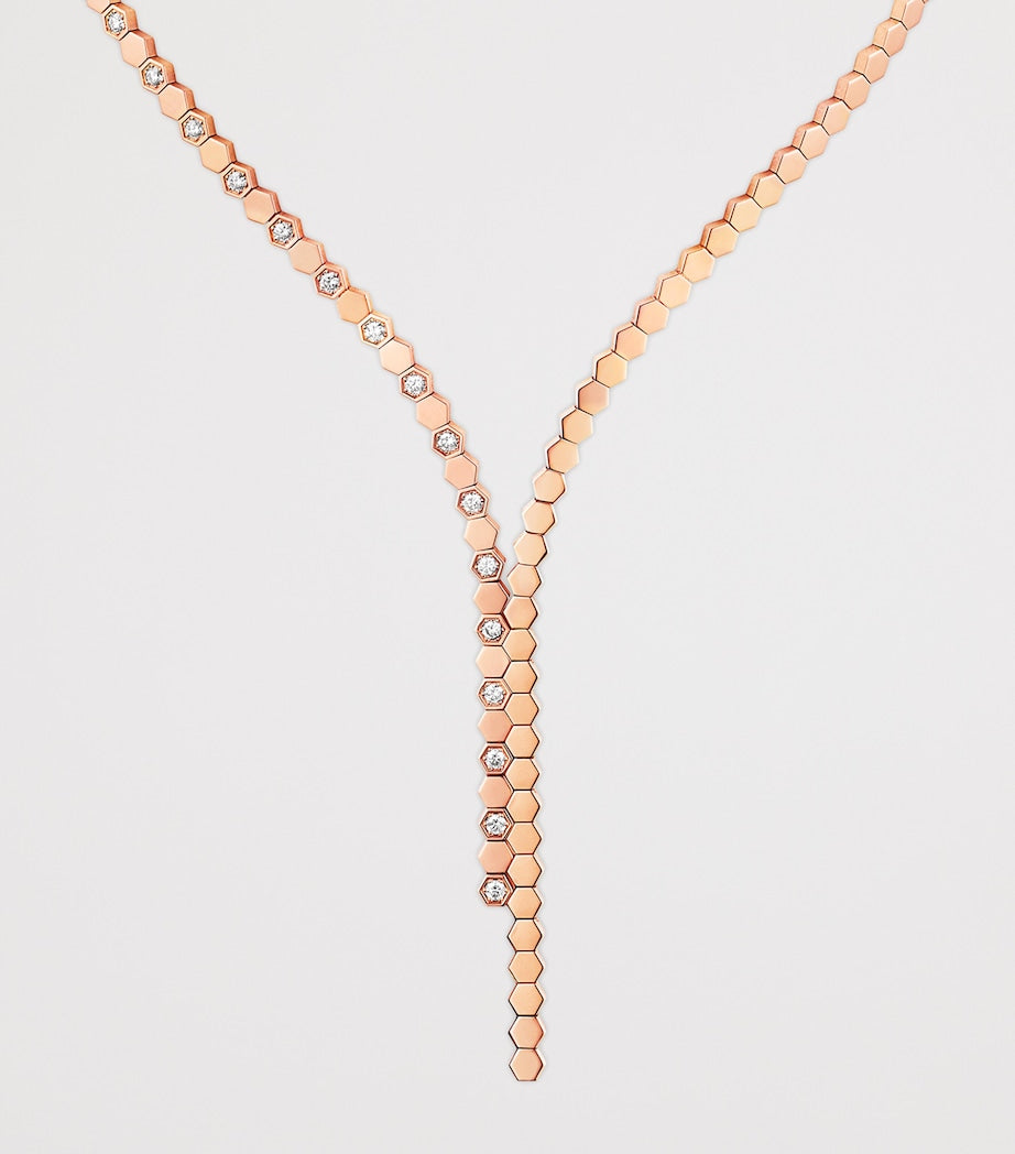 Chaumet rose gold Bee de Chaumet asymmetric necklace, UK version