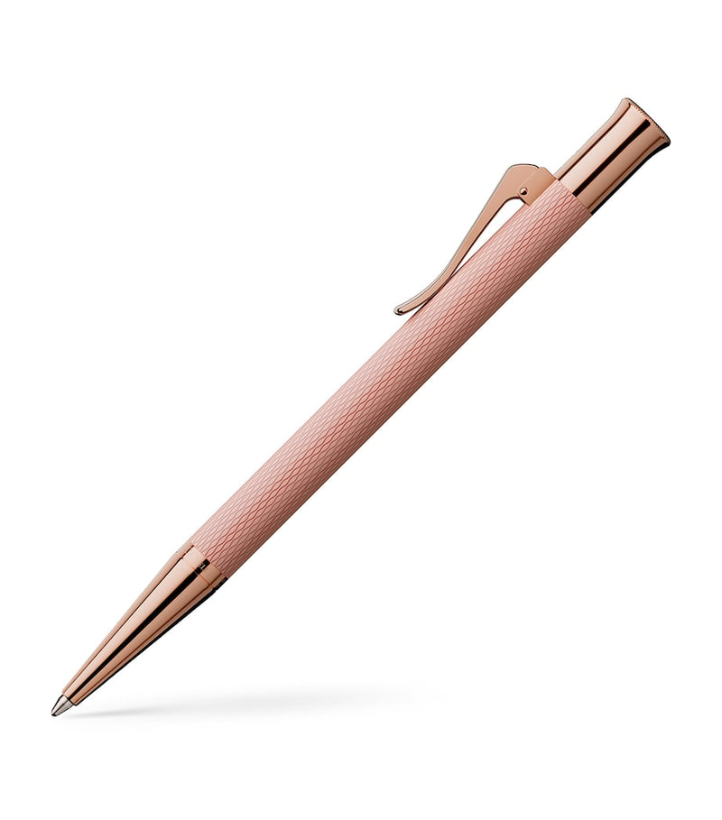 Graf von Faber-Castell rose gold propelling ballpoint pen with precious resin barrel, 13cm length, UK version