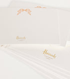 Harrods pink bow cards pack of 10, UK version