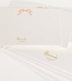 Harrods pink bow cards pack of 10, UK version