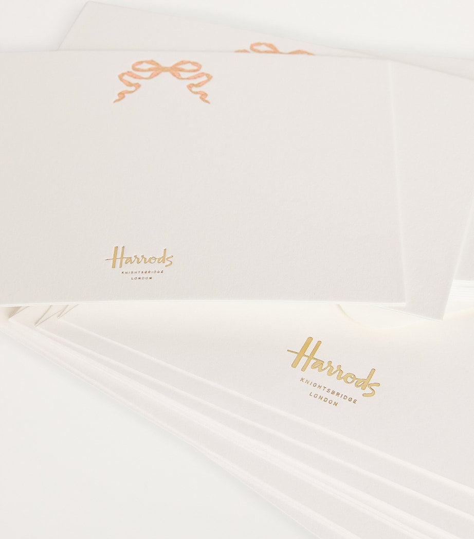 Harrods pink bow cards pack of 10, UK version