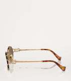 Miu Miu designer metal oval sunglasses - British product