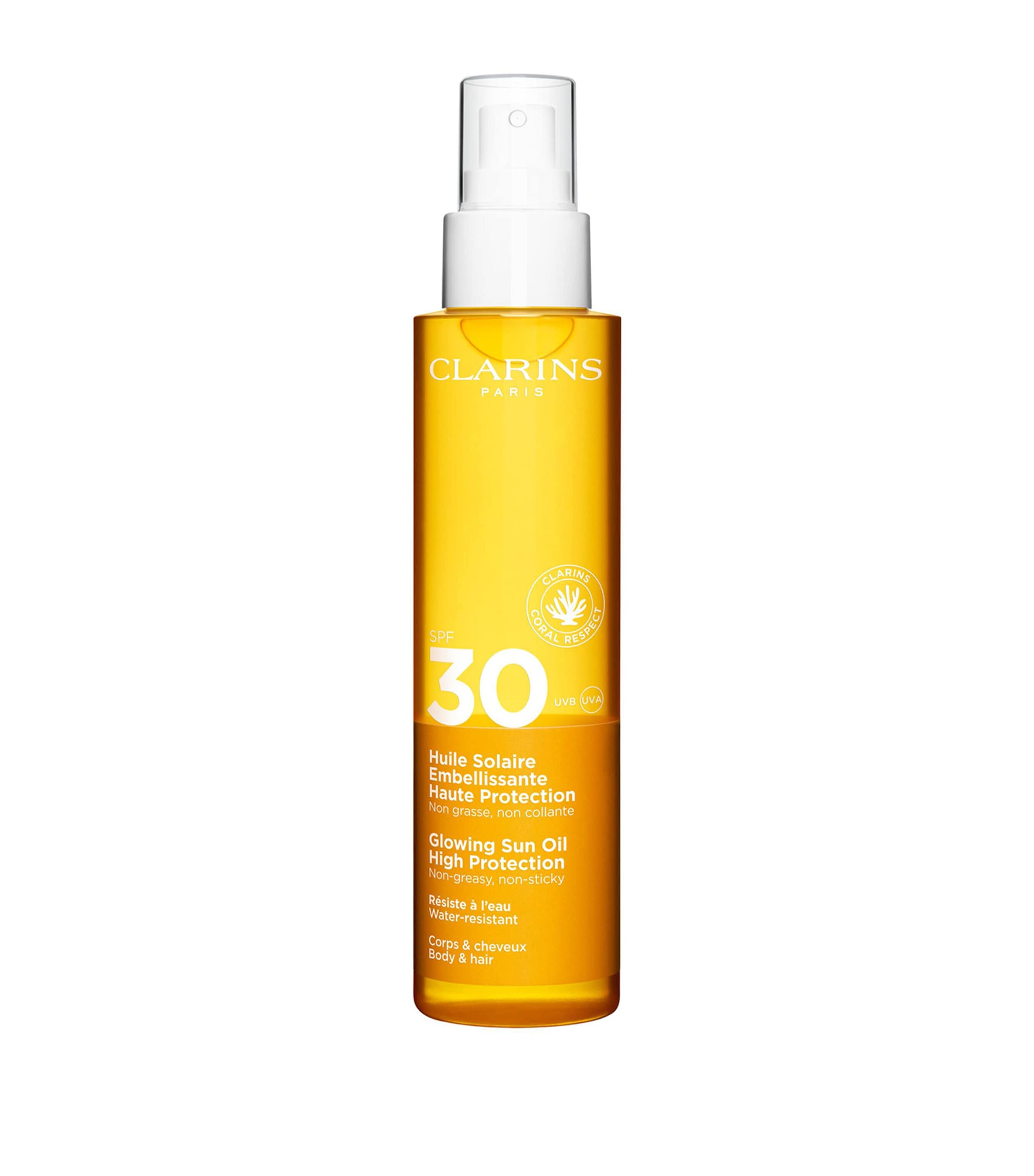 Clarins Glowing Sun Oil High Protection SPF 30 150ml - British product
