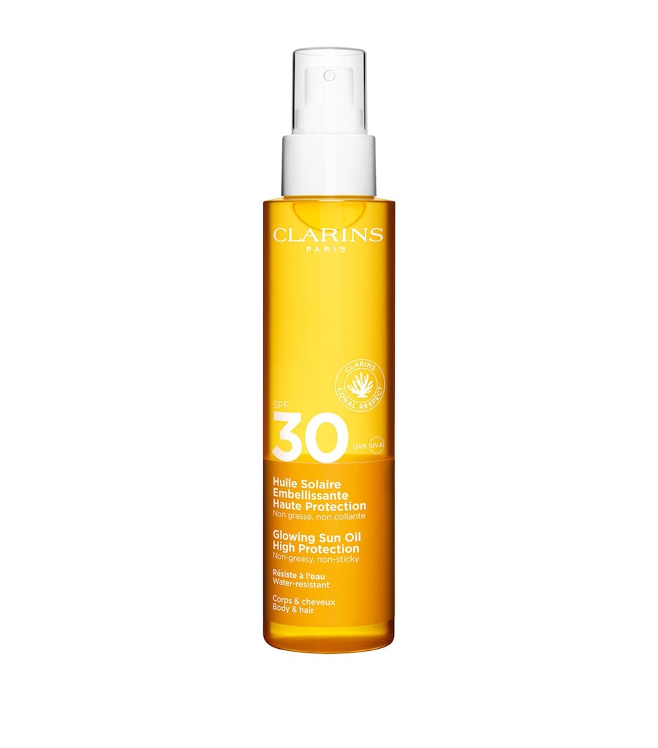 Clarins Glowing Sun Oil High Protection SPF 30 150ml - British product