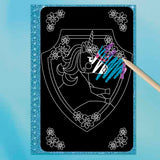 Totum Unicorn ScratchBook scratch art kit - British product