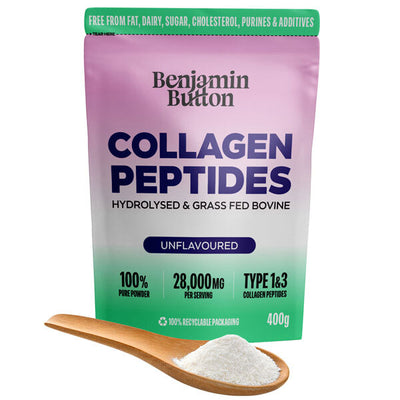 Superdrug Benjamin Button Pure Bovine Collagen Powder Unflavoured 400g- Buy online at McGrocer
