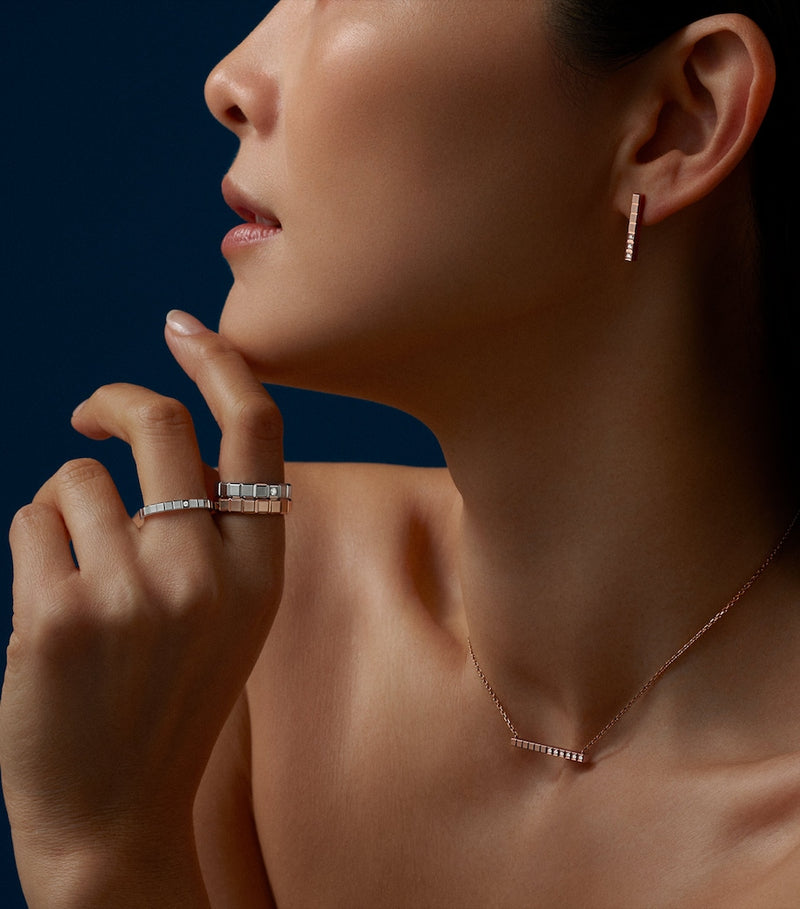Chopard Ice Cube white gold diamond ring - British product