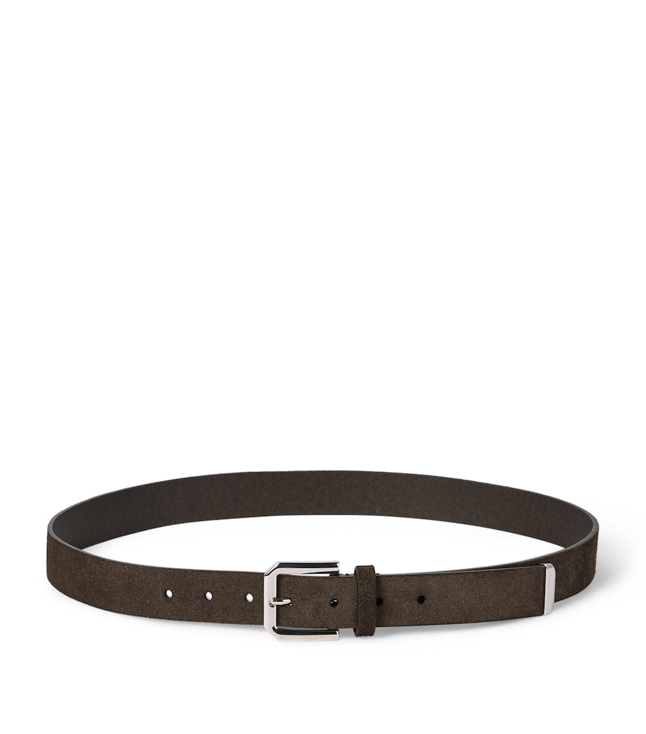 Brunello Cucinelli reversed leather buckle belt 3cm, imported from the UK