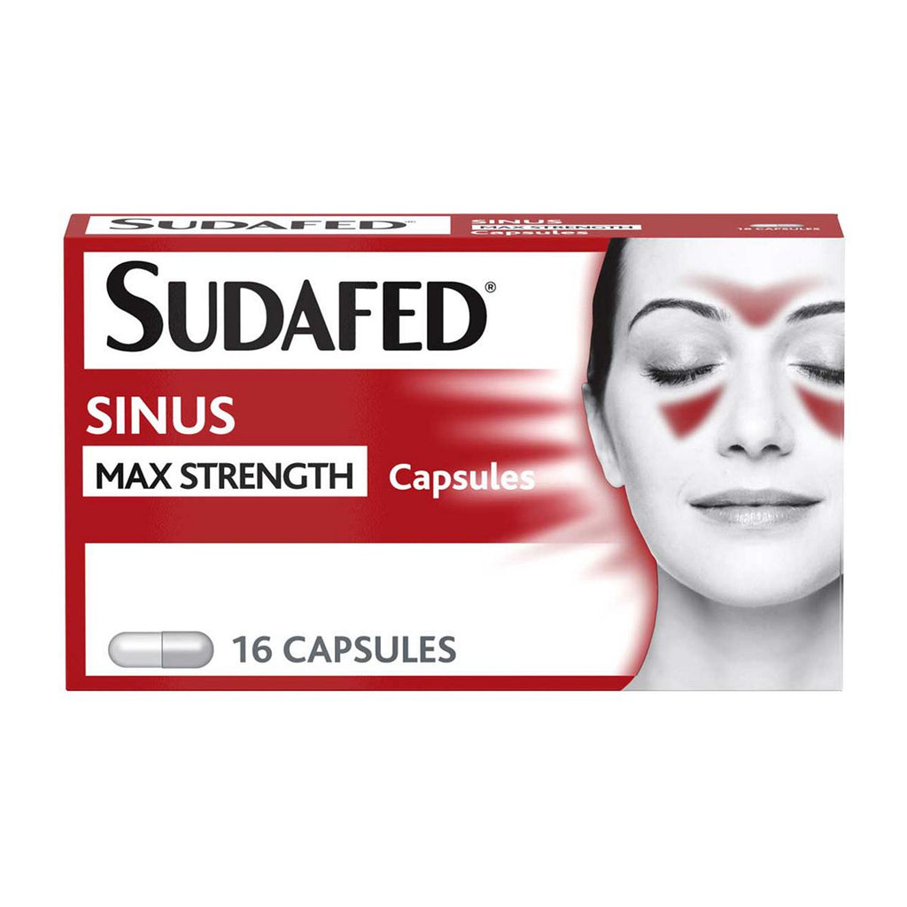 Sudafed Sinus Max Strength Capsules - 16 Capsules