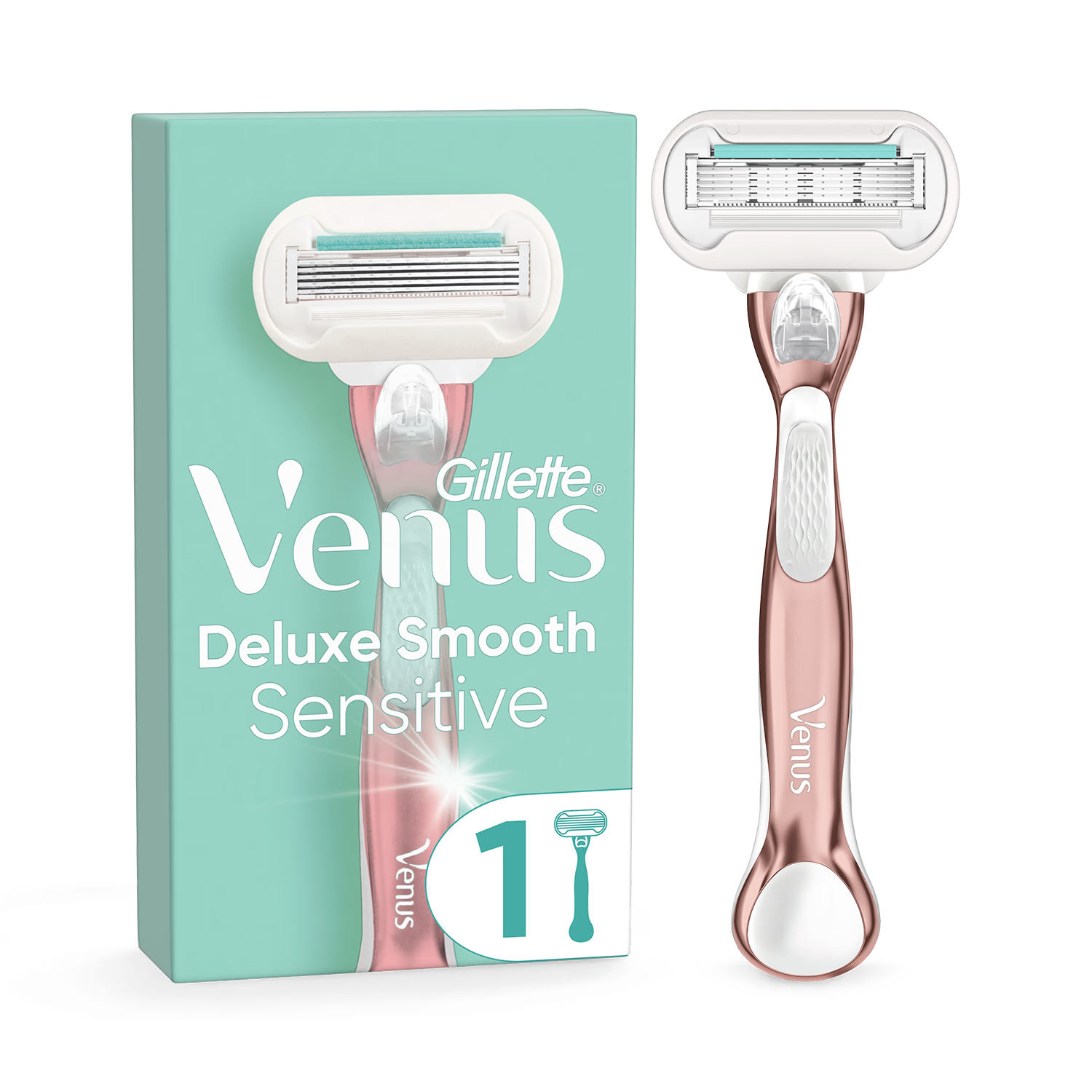Venus Deluxe Smooth Sensitive RoseGold razor 1 blade, UK version