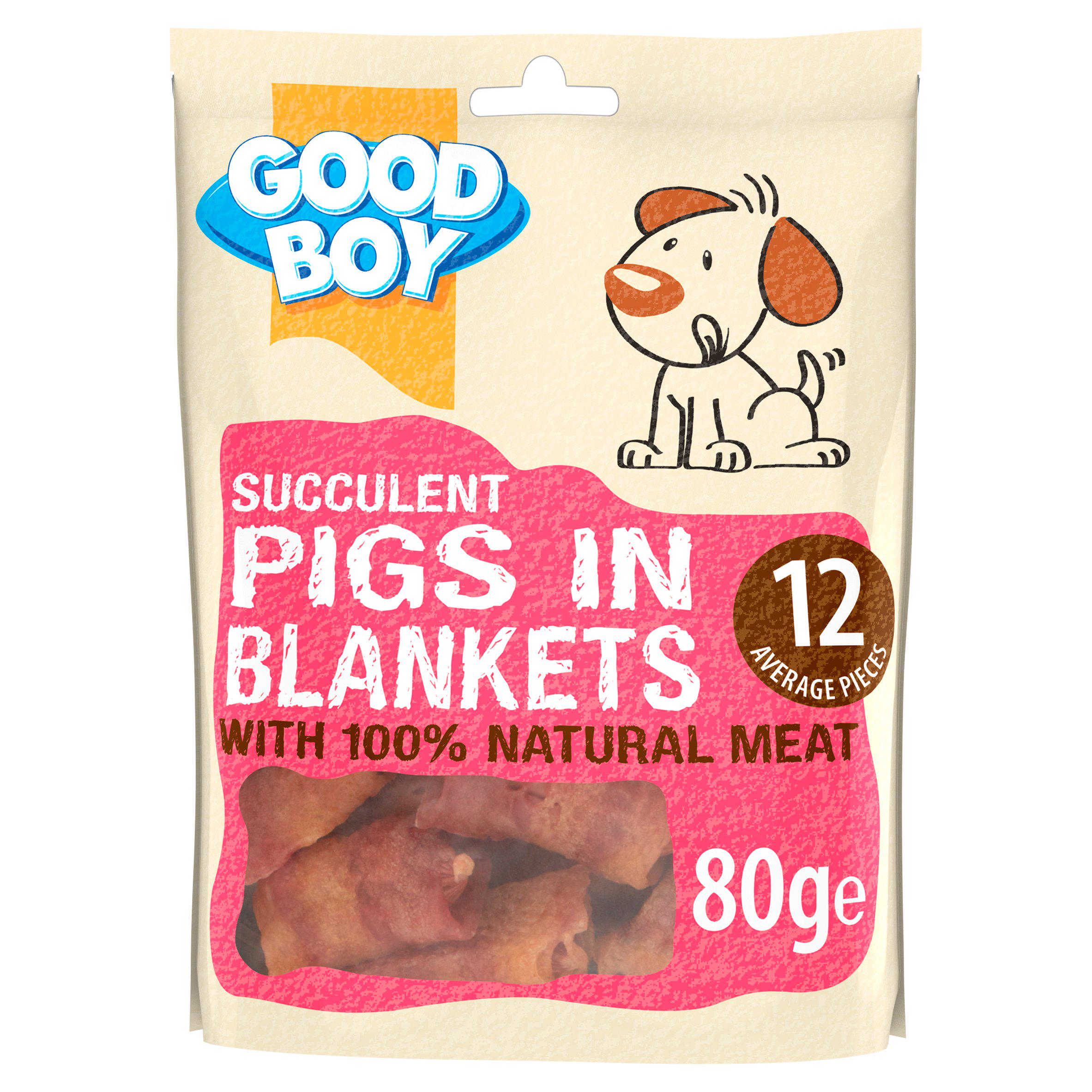 Good Boy Pawsley & Co Succulent Pigs in Blankets Dog Treats 80g Dog and Puppy Treats Sainsburys   