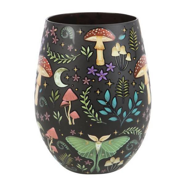 Something Different stemless wine glass Dark Forest Printed 12cm (British brand)