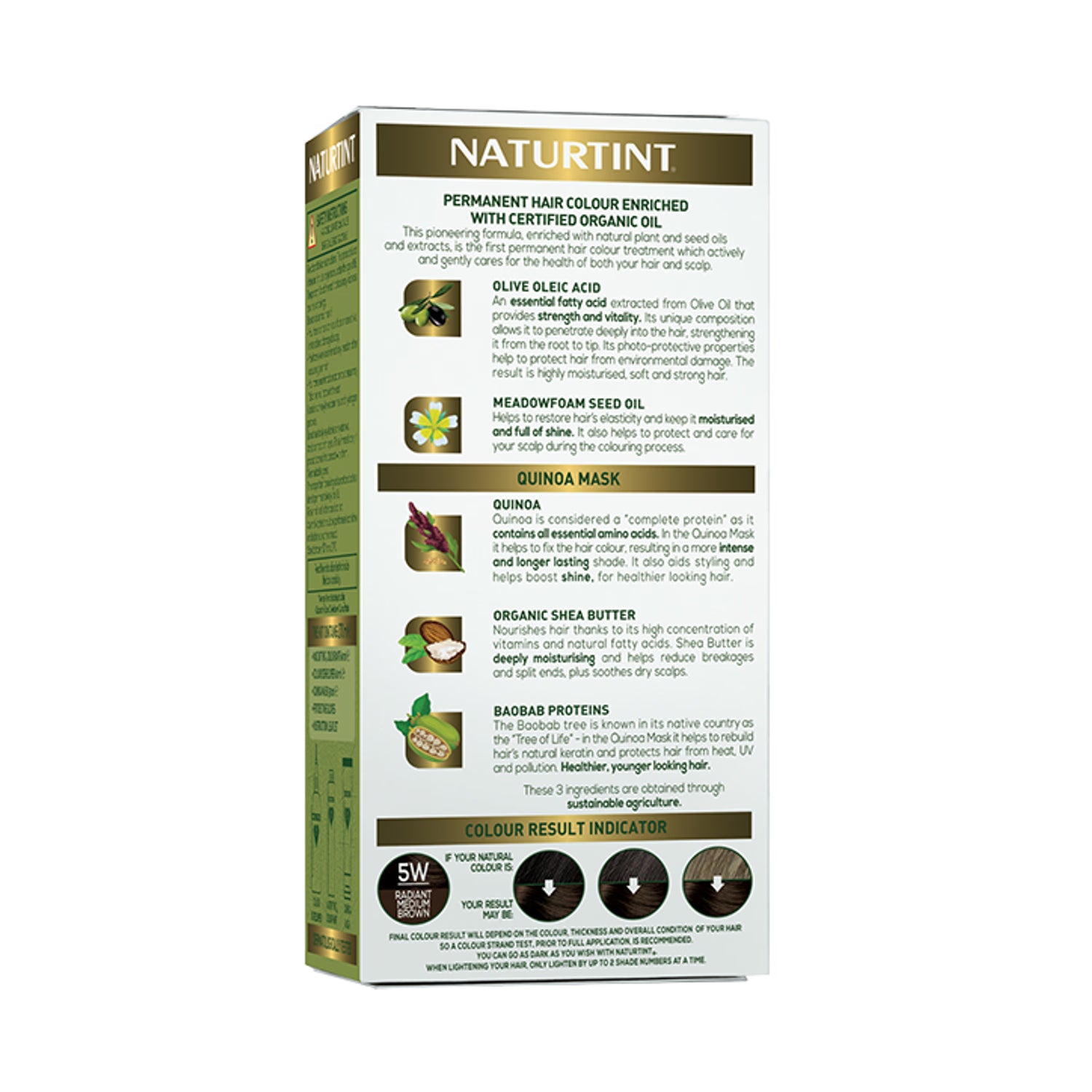 Naturtint hair colour 5W Radiant Medium Brown, imported from the UK