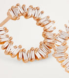 Suzanne Kalan rose gold diamond mini hoop earrings, UK version
