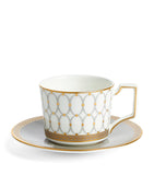 Wedgwood Renaissance Grey coffee cup and saucer 70ml (British brand)
