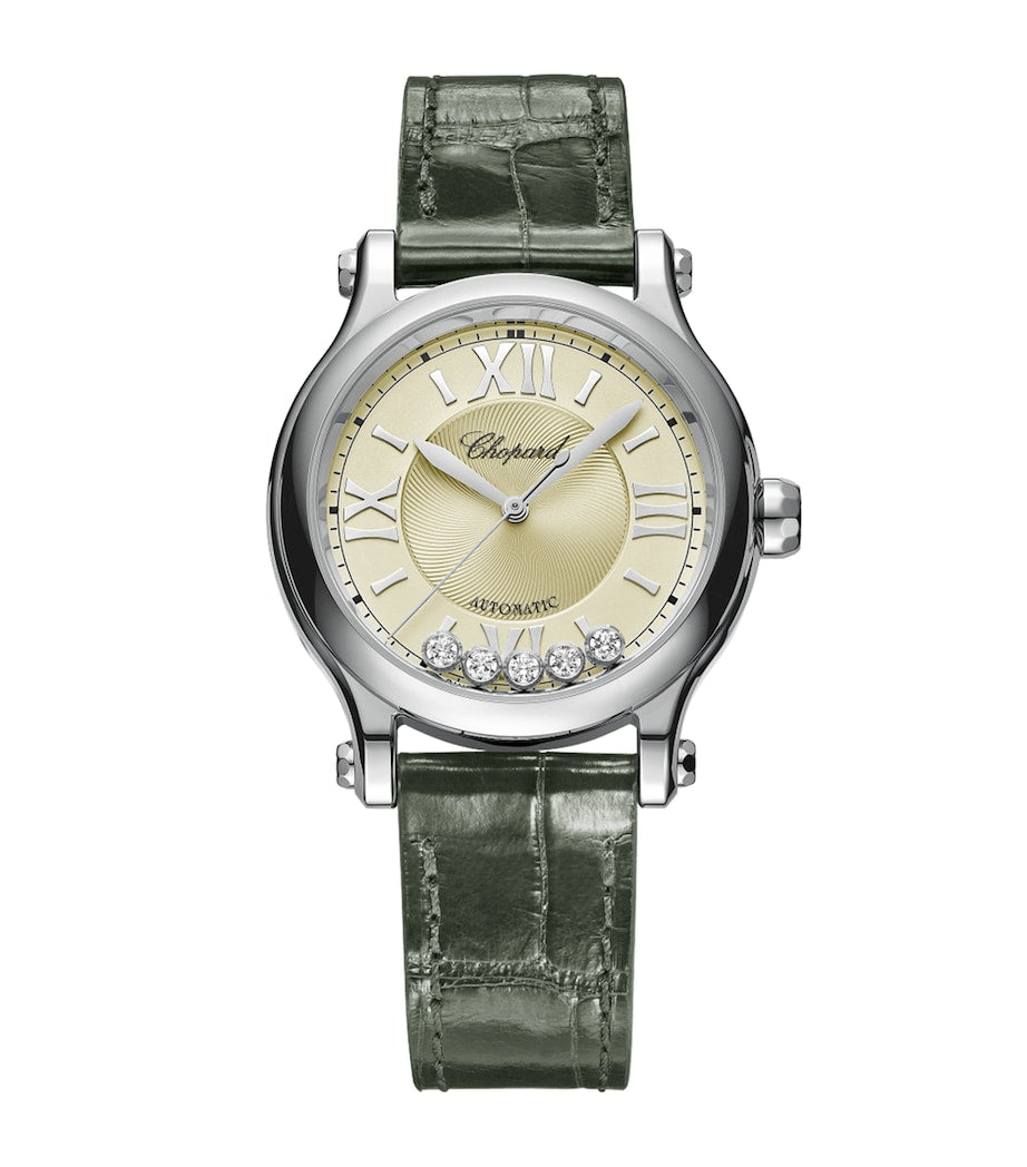 Chopard Happy Sport Lucent Steel and Diamond watch 33mm (British brand)
