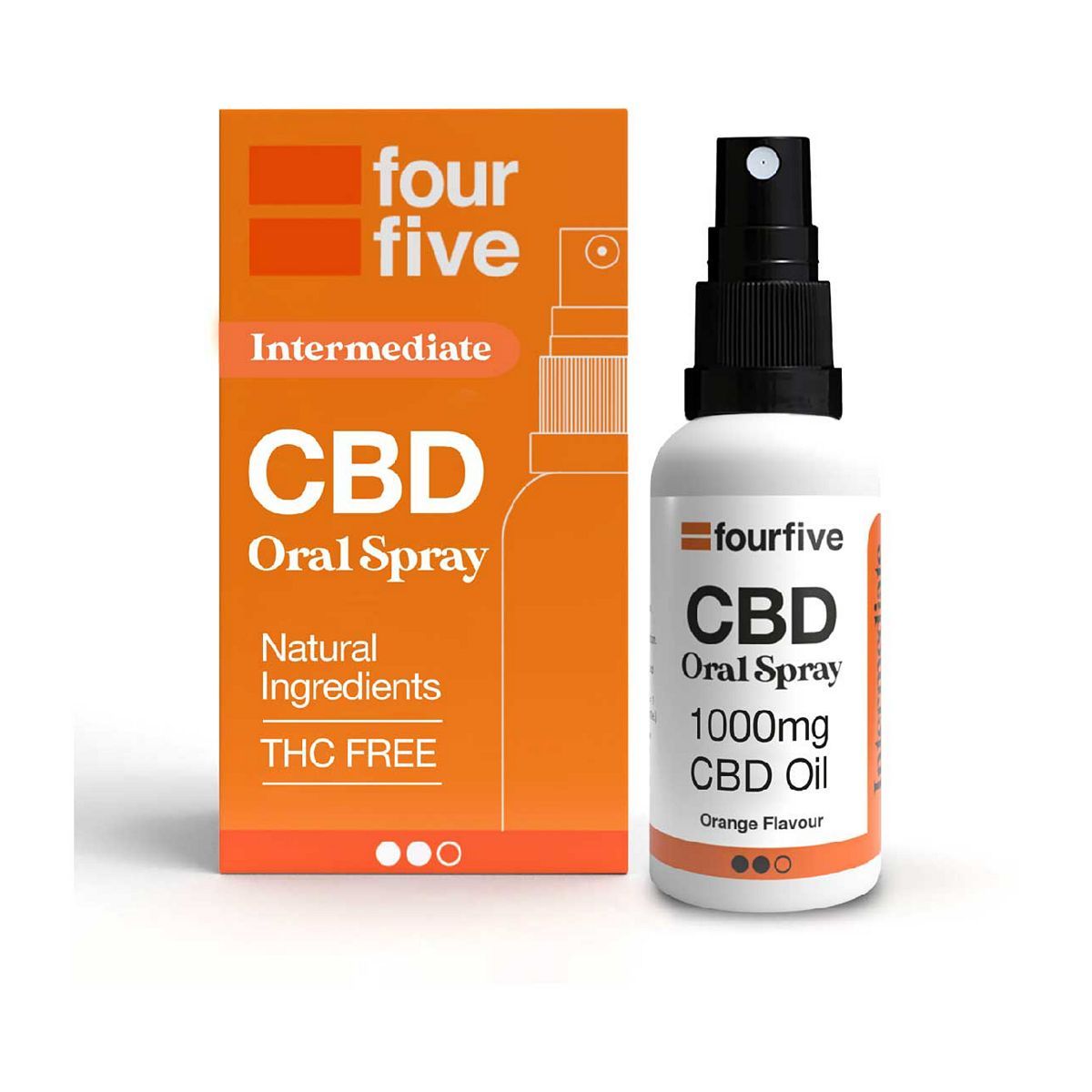 Fourfive CBD Oil 1000mg (Intermediate) Orange Flavour 30ml Aromatherapy Boots   