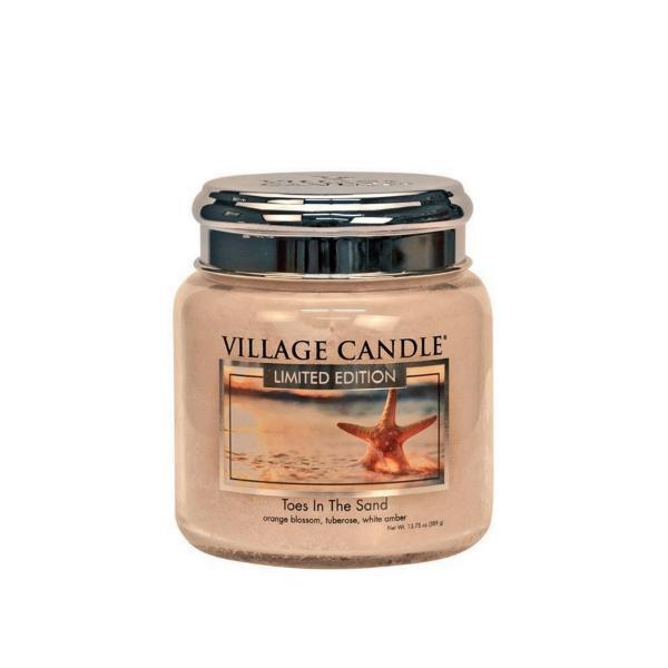Village Candle Toes In Sand glass jar candle, imported from the UK