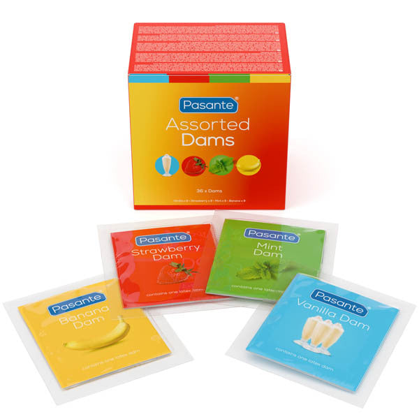 Pasante oral dams assorted 36 pack - British product