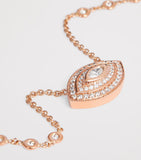 Jacquie Aiche rose gold diamond Evil Eye necklace, imported from the UK