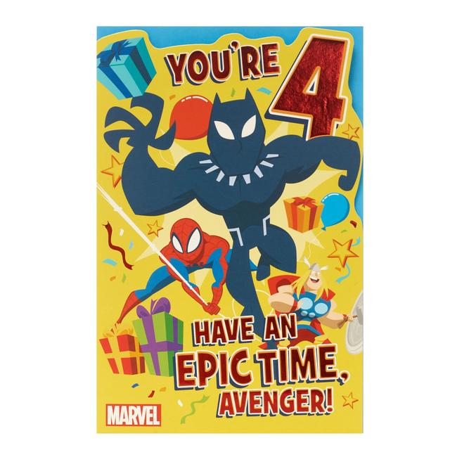 Avengers 4th Birthday Card Miscellaneous M&S   